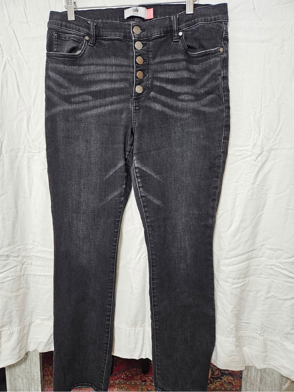 CAbi Women's Skinny Jeans in Black Wash